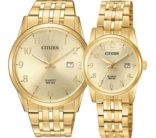 Reloj Pareja Citizen 60929 Acero 60949 Fechador Original