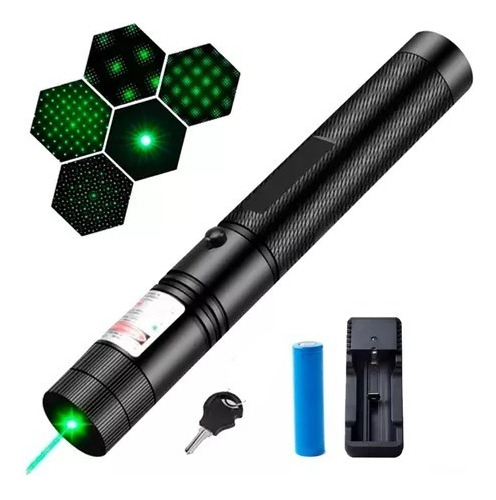 Puntero Laser Verde + Pila Cargador Y Efecto Prende Lluvia
