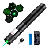 Puntero Laser Verde + Pila Cargador Y Efecto Prende Lluvia