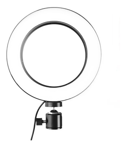 Iluminador Led Ring Light Maquiagem Make Fotos Selfie Usb 