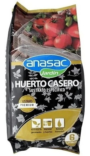 Huertos Caseros Sustrato Premium 6 Litros Anasac