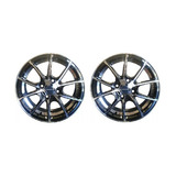 Kit 2 Llantas Aleacion Deportiva Qc 729 R14 4x100