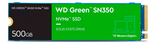 Ssd Wd Green Sn350 500gb M.2 2280 Nvme 2400 Mb/s Wds500g2g0c