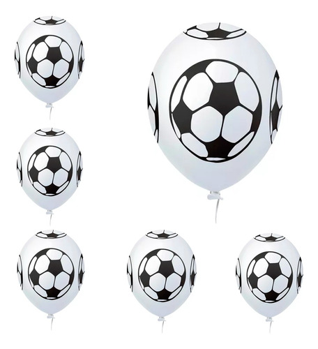 Balão Bexiga Bola De Futebol 25 Unidades - Decoração Festa