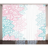 Ambesonne Cortinas Florales, Petalos De Flores Grandes En To