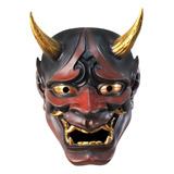 Máscara De Látex Samurai Tío Oni Para Halloween