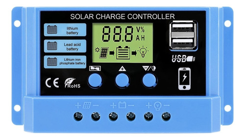 12v 24v Controlador De Carga Solar 30a 20a 10a Panel Solar