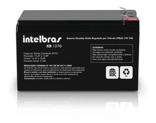 Bateria 12v 7ah Selada Intelbras Central Alarme Nobreak