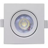 Kit 2 Spot Led Direcionável 7w Quadrado Branco Neutro 4000k