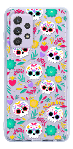 Funda Para Galaxy Mujer Calaveras Flores Corazones Nombre