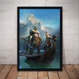 Cuadro God Of War Kratos Marco Vidrio 51x36 Poster Gow09