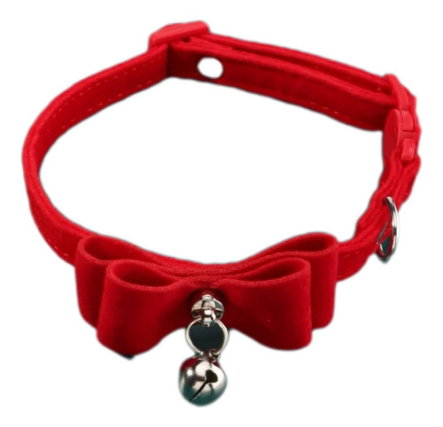 Collar Noel Para Gatos. Moño Rojo