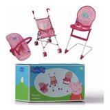 Set Para Muñecas Carrito, Bebesit Y Silla De Comer Quepeños