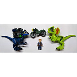 Lego Raptor Blue, Dilophosaurus & Owen Grady Jurassic World