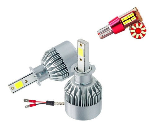 Kit Led Cree Cob H4 H1 H7 H3 9005 12/24v 2019 C6+ 2 Posicion