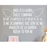 Vinilos Decorativos Infantiles Angel De La Guarda Frase 