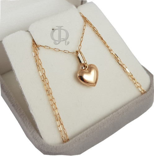 Cadena Forcet Y Corazon Oro 18k 45cm Garantia