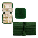 Caja Joyas Viaje Esmeralda Plush Vel.