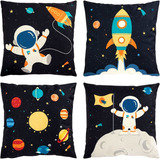 Paquete De 4 Fundas De Almohada Decorativas Para Niños, 4 Di