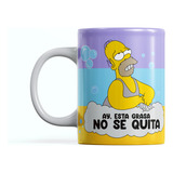 Taza Ceramica Homero Simpsons Ay, Esta Grasa No Se Quita
