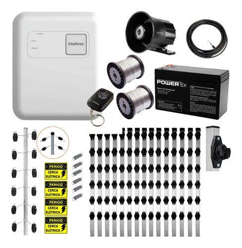 Kit Cerca Elétrica Intelbras Industrial 80m 4 Cantos Fio 0,6