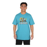 Remera Urbana adidas Dream Doodle Fill Hombre En Aqua | Stoc