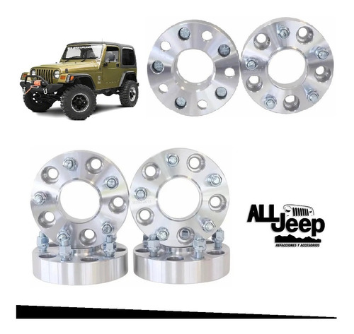 Separadores De Llanta De 1.5 Para Jeep Wrangler Tj 99 2000