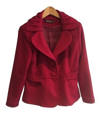 Chaqueta Color Vino Talla Xl En Paño Liviano Y Suave