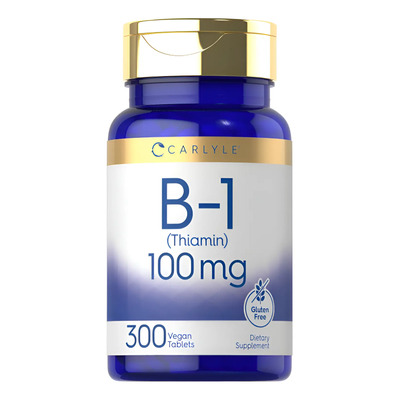 Vitamina B1 (tiamina) 100mg 300 Tabletas Carlyle Hecho Usa | Envío gratis