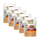 5 Ração Fancy Feast Demi Glace  Frango Gatos Adultos - 85g