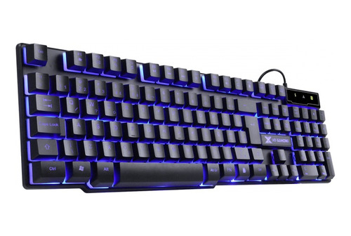 Teclado Gamer Vx Hydra Led Azul 107 Teclas + 12 Multimidia