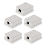 5 Cajas De Montaje En Superficie Rj45 1 Puertos Para Cat5e