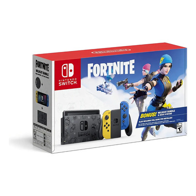 Nintendo Switch 32GB Fortnite Wildcat Bundle color negro y amarillo y azul | Meses sin interés