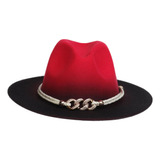 Western Fedora Hat Ropa Suministros Vaquero Dos Colores