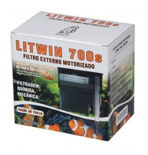 Filtro Cascata Litwin 700s 110v 60hz Com Capacidade Máxima De 200l, Caudal Máximo De 750l/h E Potência De 12w