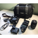  Canon Eos Rebel T6- Brinde Flash Externo, Sd 32gb E Uma Bag