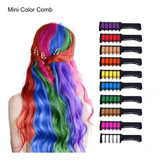 Peine De Pintura De Colores Con Tiza Para Cabello Pastel, 10