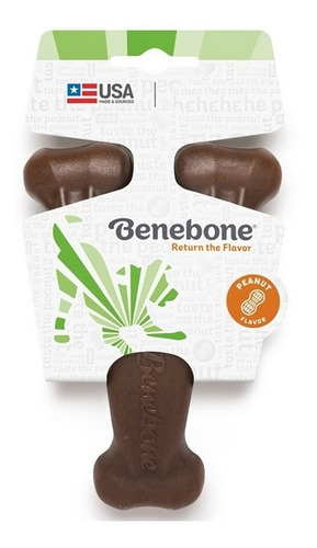 Benebone Wishbone Médio Amendoim Brinquedo Para Cachorros