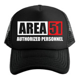 Gorra Unisex Black De Malla Area 51 Personal Autorizado Ufo