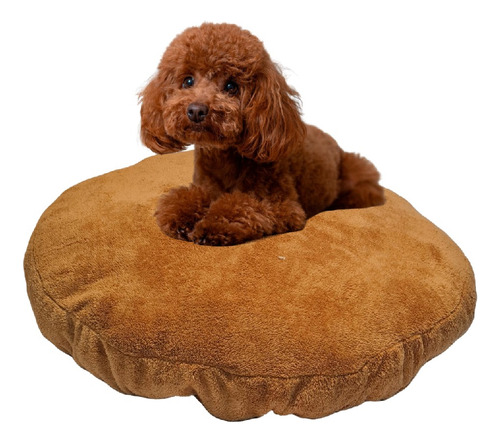 Cama Puff De Corderito L X 85 Cm Para Mascotas Grandes