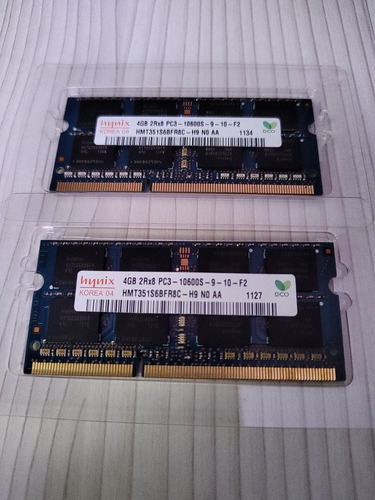 Memoria Ram 8gb (4gbx2) Laptop All In One Sodimm