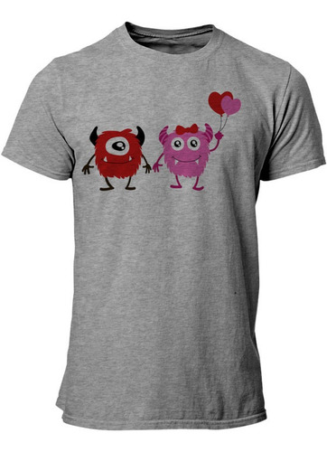 Playera Valentine Monster Amor Amistad Pareja