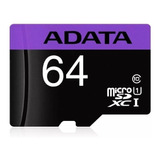 Tarjeta De Memoria Adata Ausdx64guicl10-ra1 Micro Sd 64gb