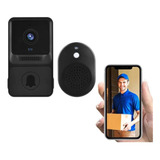 Timbre Inalambrico Con Camara Intercomunicador Wifi Para Cel 110v