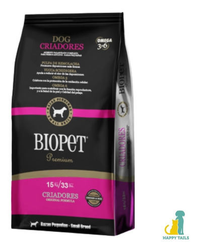 Biopet Perro Adulto Raza Pequeña X 15 Kg - Happy Tails