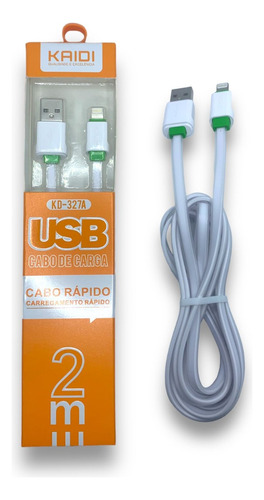 Cabo Usb Carregador 2 Metros Kaidi P/ iPhone Alta Qualidade