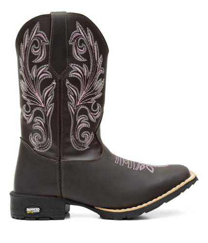 Bota Texana Country Feminina Qualidade Em Couro Lançamento