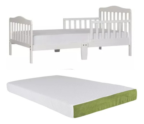 Cama Infantil De Madera Blanco Dream On Me Con Colchon