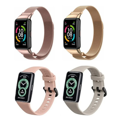 4 Correa Acero + Silicon Para Huawei Band 6\u002Fhonor Band 6 Ancho De La Correa 23 Cm Color 4 Colores B | MercadoLibre