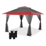 Crown Shades 13x13 Outdoor Pop Up Gazebo Base 10x10 Patio Ga